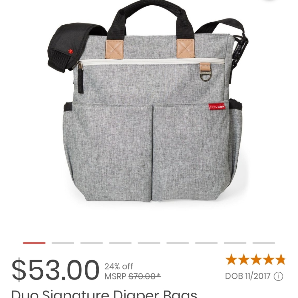 Skip Hop Duo Signature Diaper Bag
